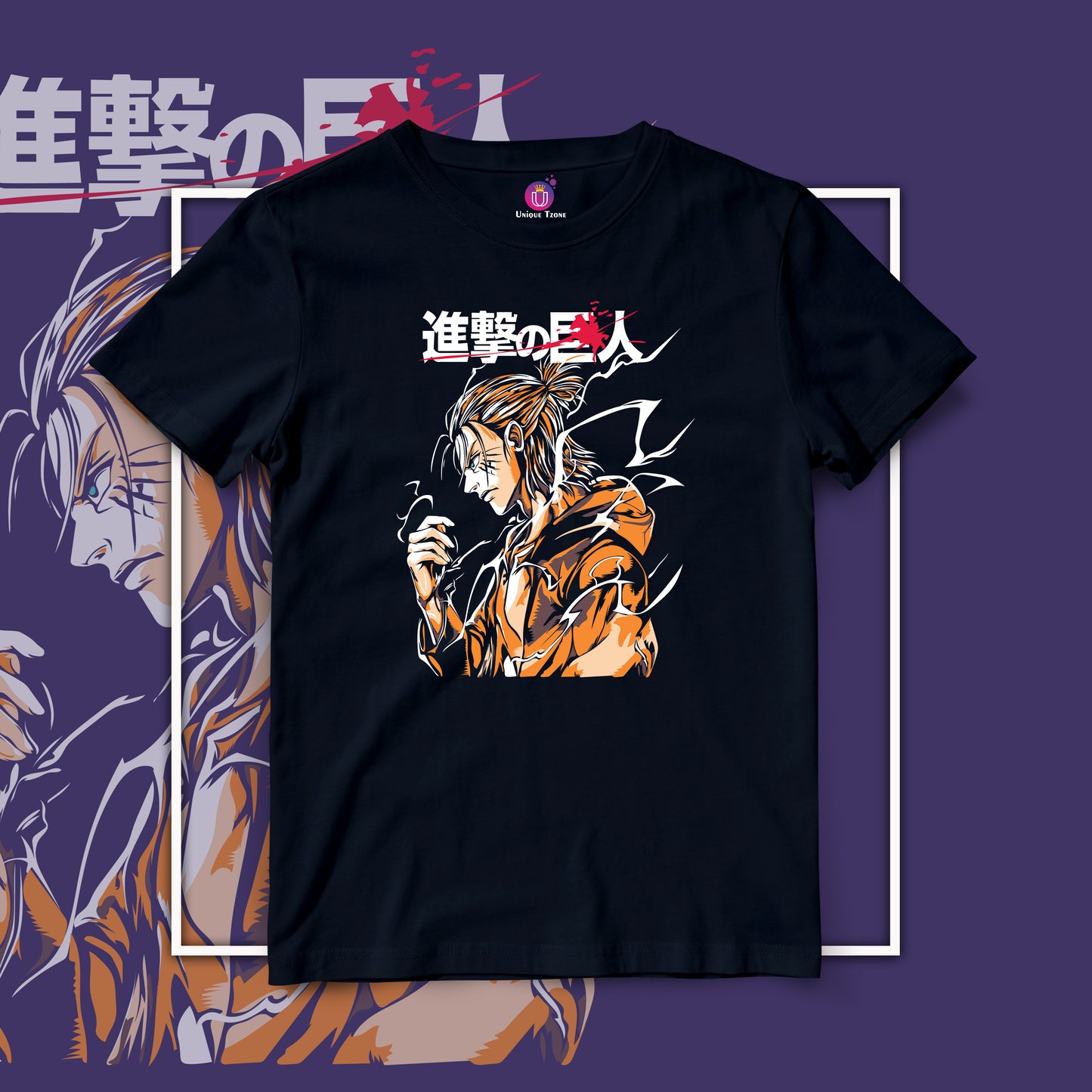 Eren Jaeger Attack Of The Titan Half Sleeve Unisex Anime Tshirt