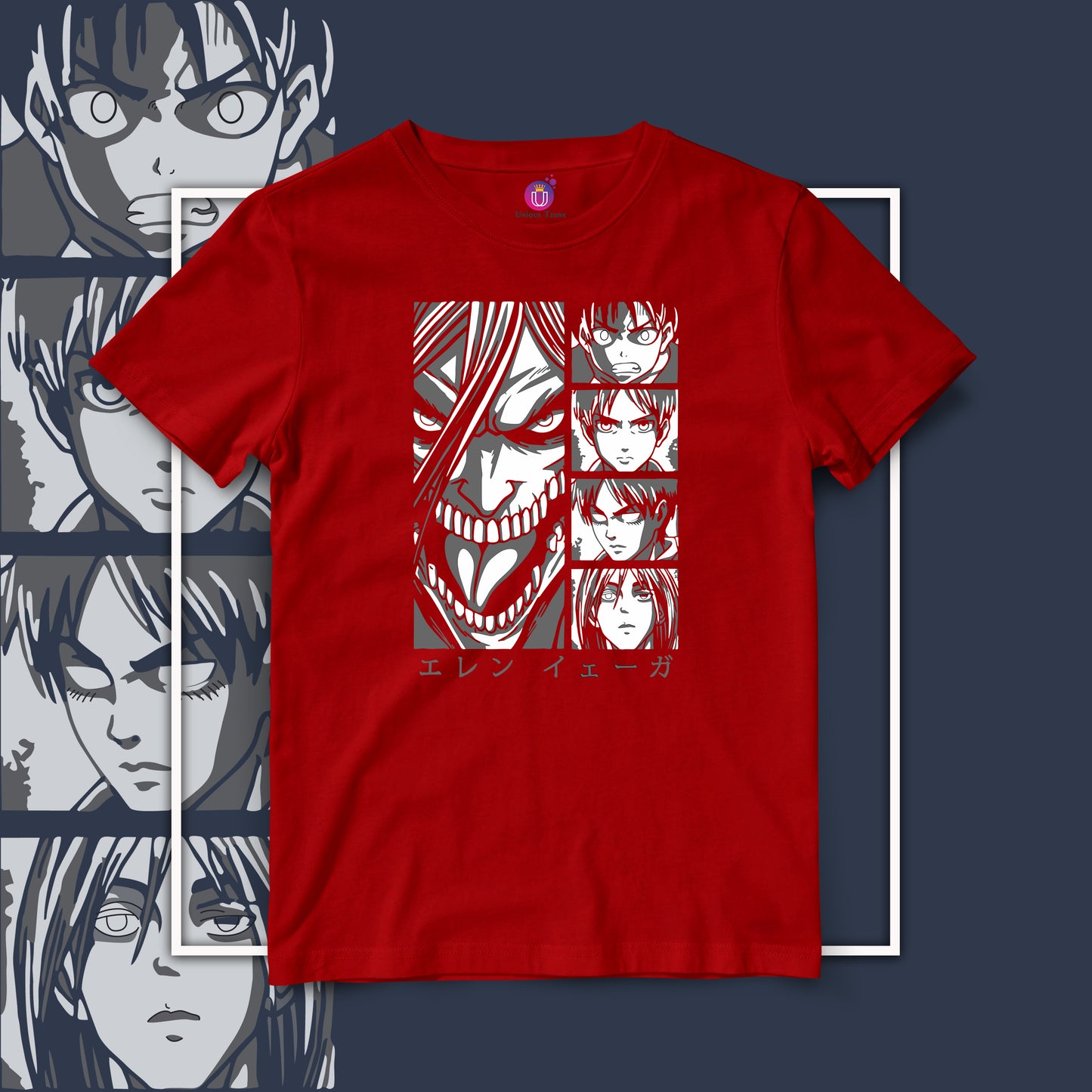 Battle Begin Attack Of The Titan Round Neck Half Sleeve Anime Tshirt