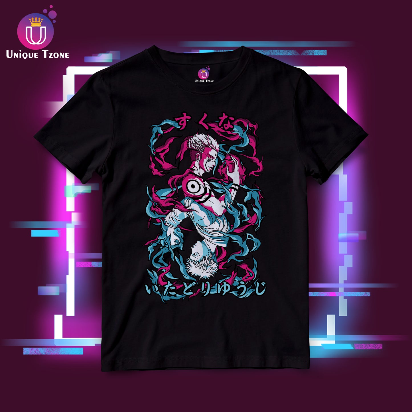 Anime Great Fusion Warrior Round Neck Half Sleeve Unisex Cotton Tshirt