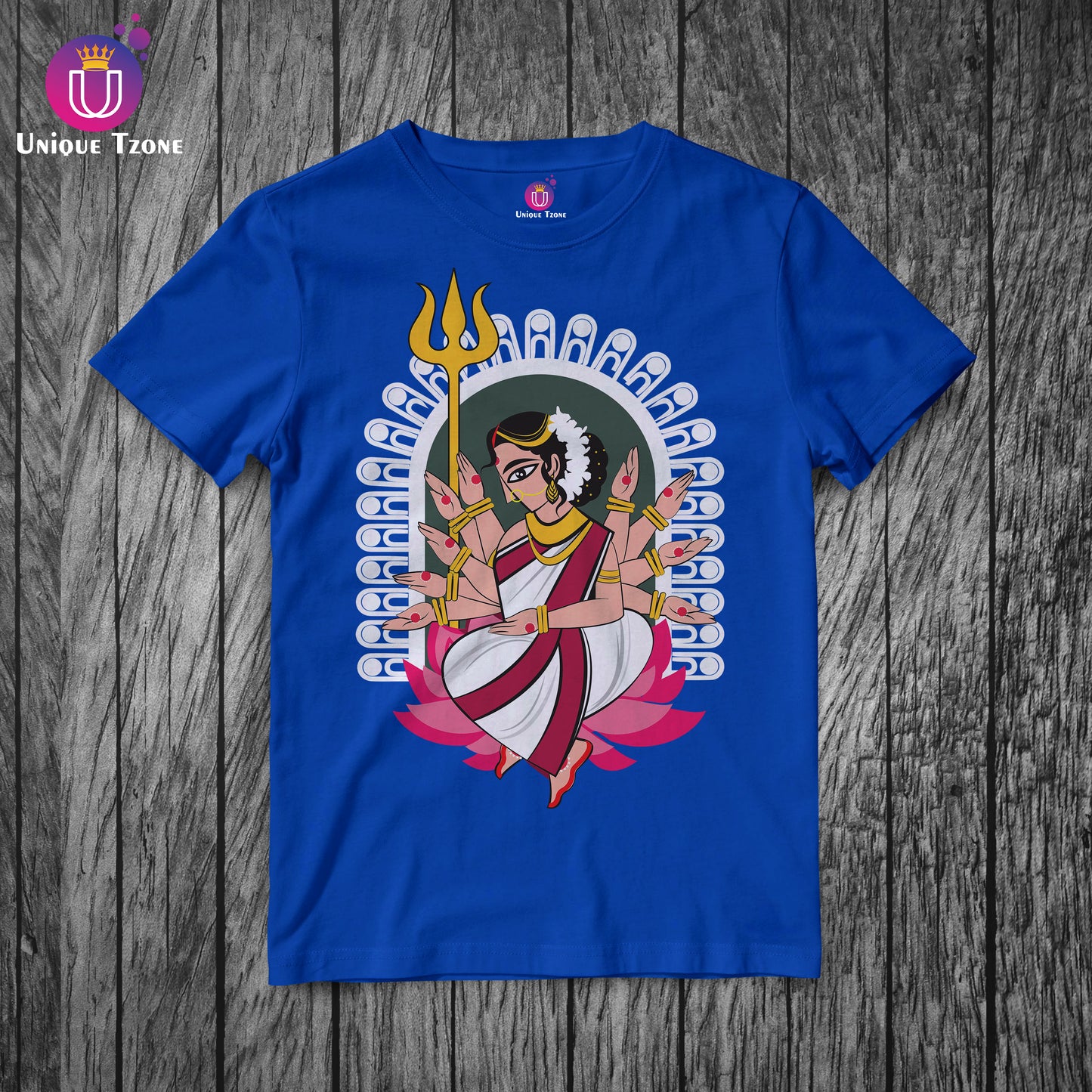 Devi Uma Premium Graphics Round Neck Half Sleeve Unisex Cotton Tshirt