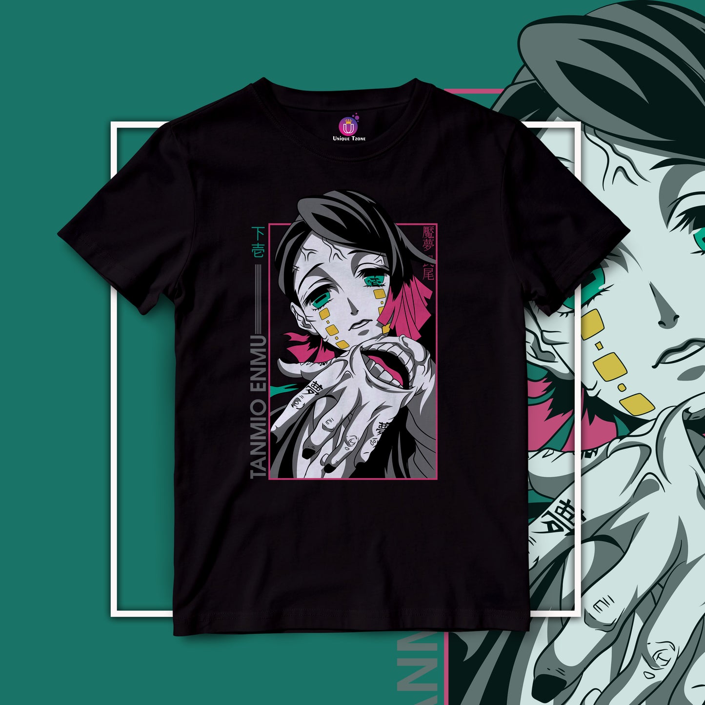 Enmu Demon Anime Graphics Half Sleeve Unisex Demon Slayer Tshirt