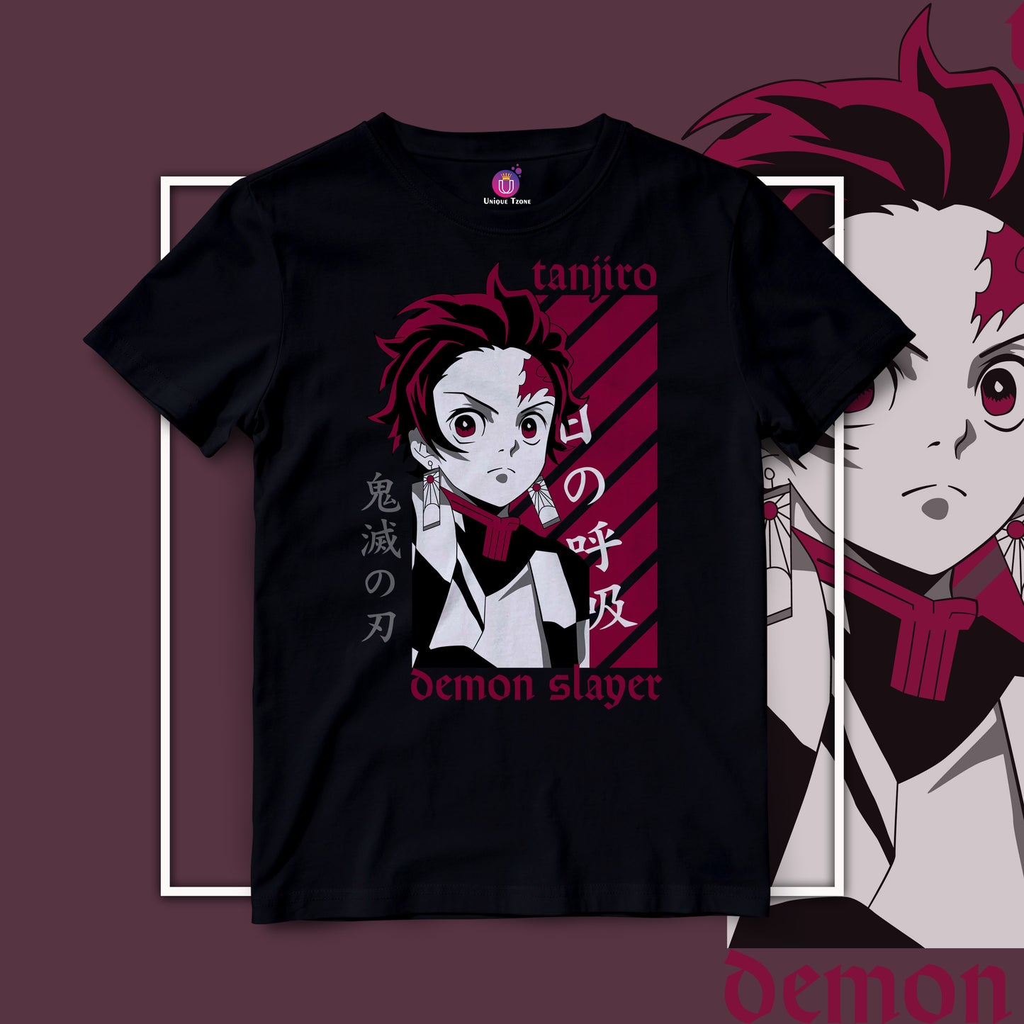 Tanjiro Half Sleeve Unisex Demon Slayer Tshirt