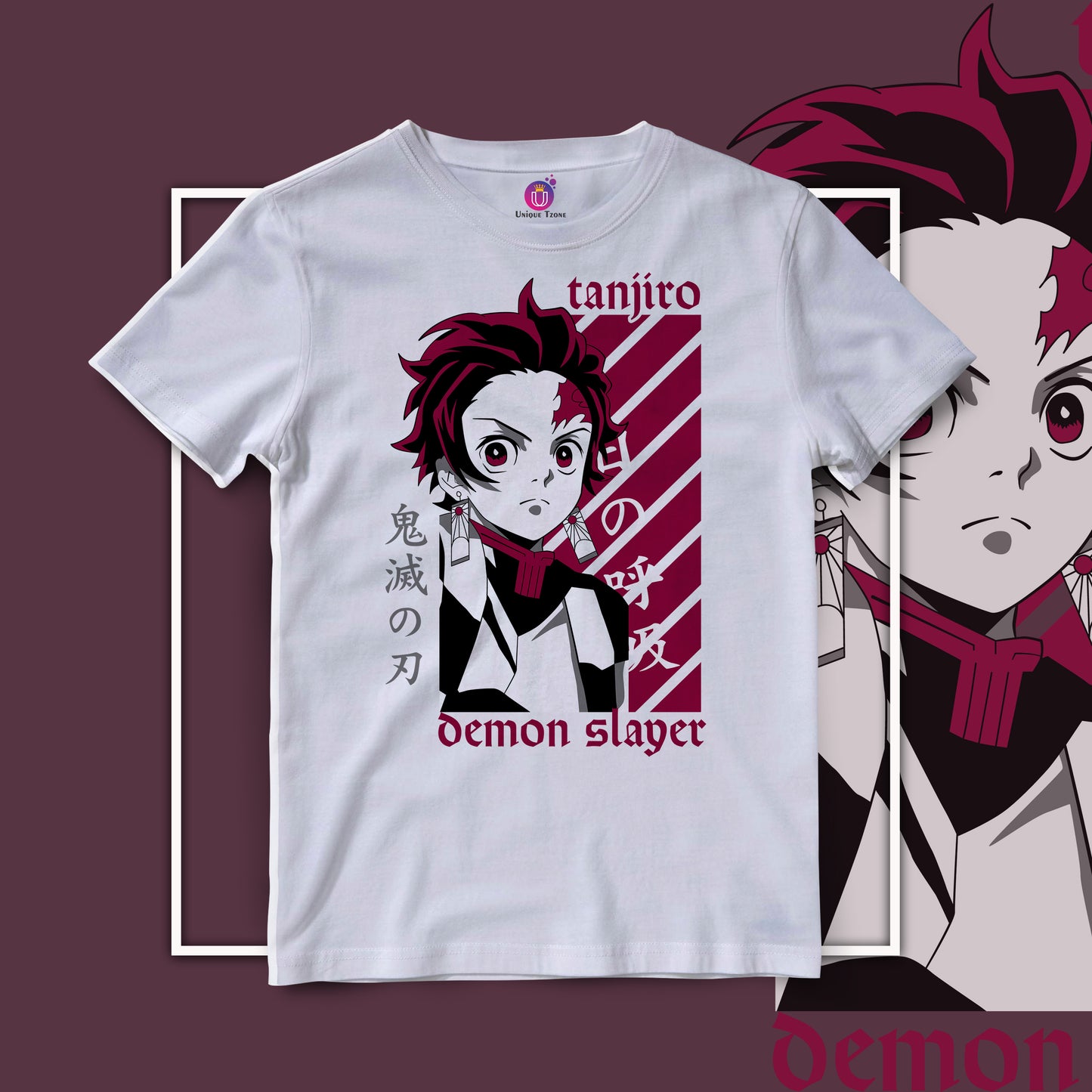 Tanjiro Half Sleeve Unisex Demon Slayer Tshirt