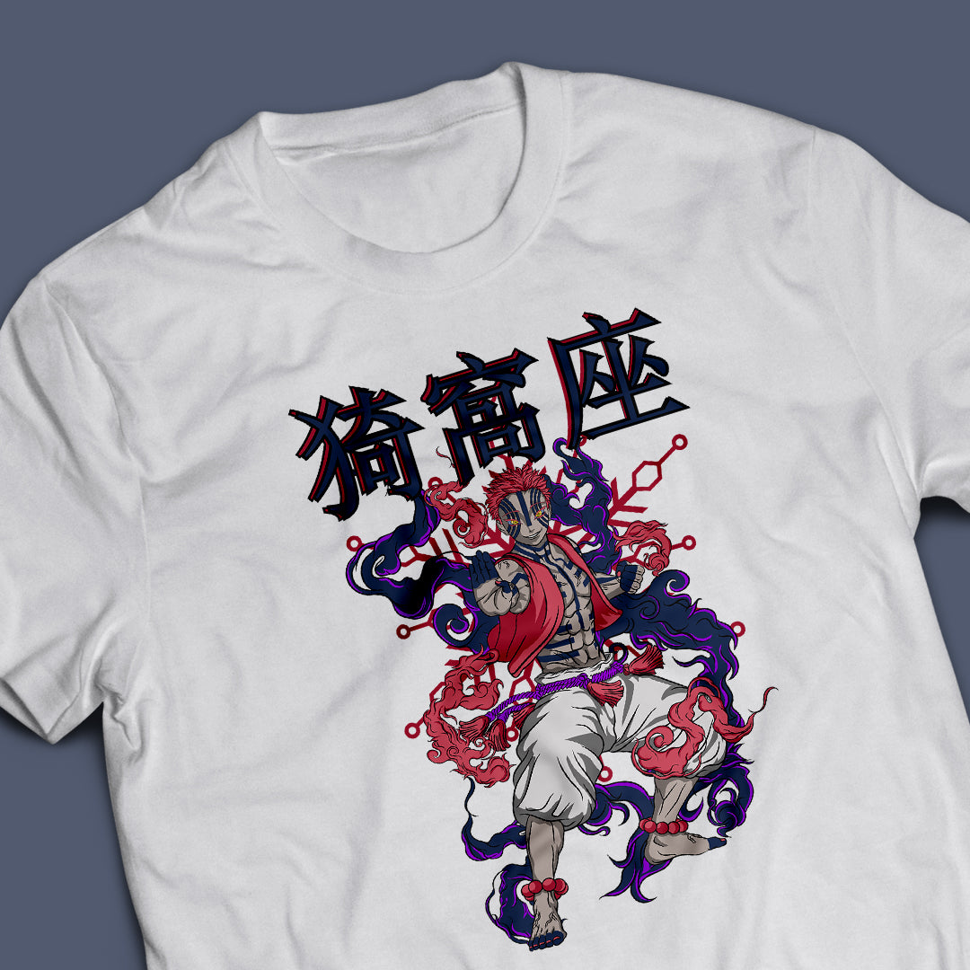 Demon Akaza Demon Slayer Half Sleeve Round Neck Unisex Tshirt