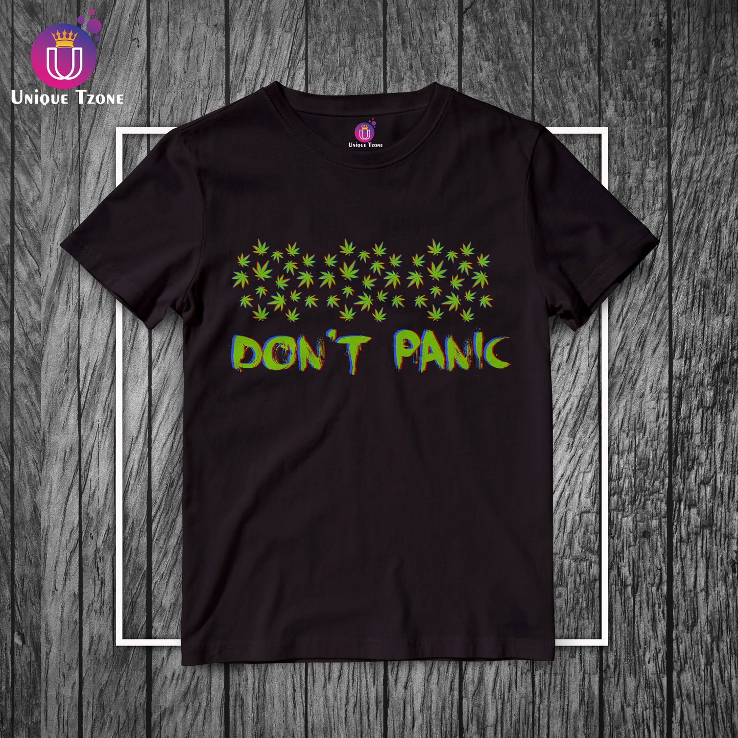Don't Panic Round Neck Half Sleeve Pure Cotton Tshirt