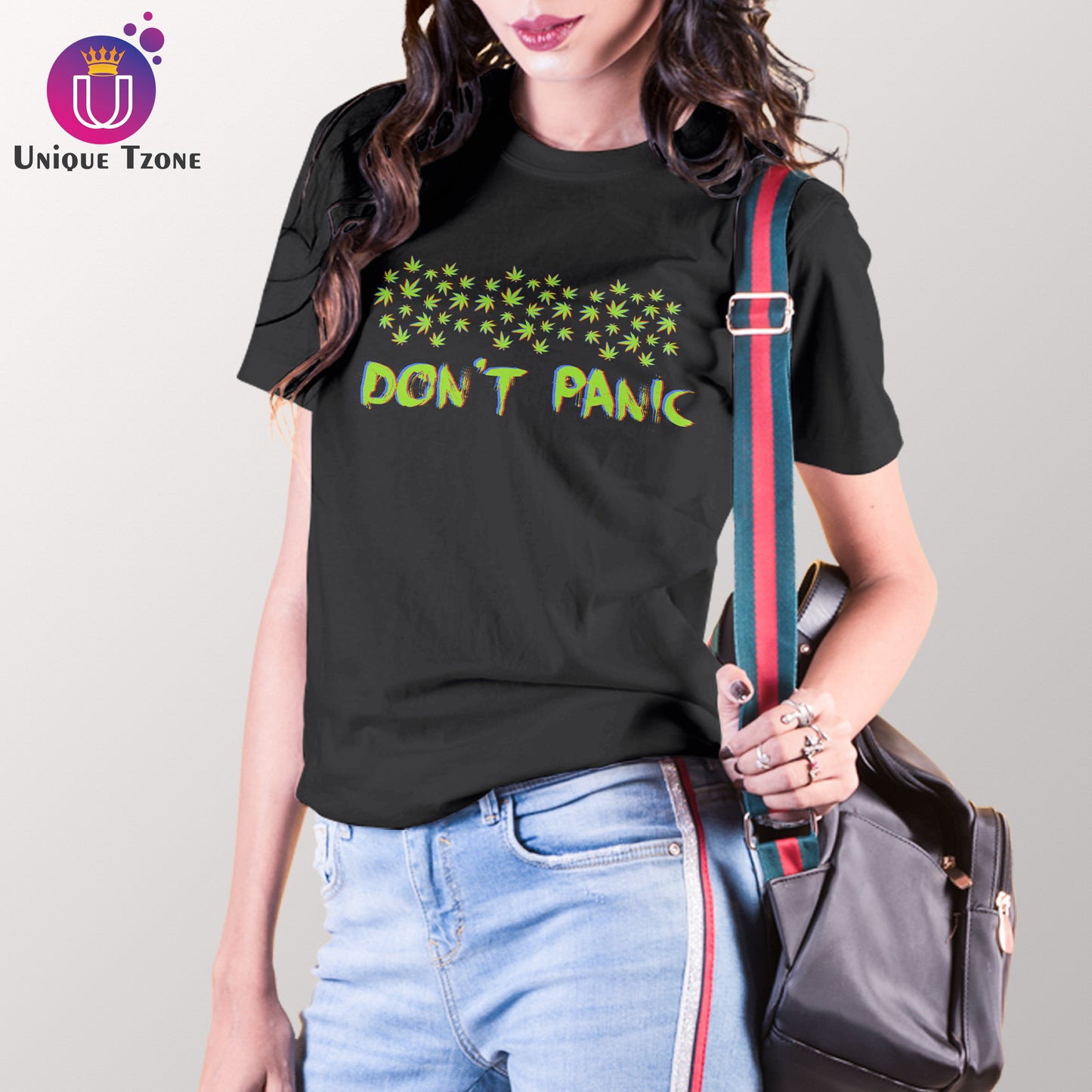 Don't Panic Round Neck Half Sleeve Pure Cotton Tshirt