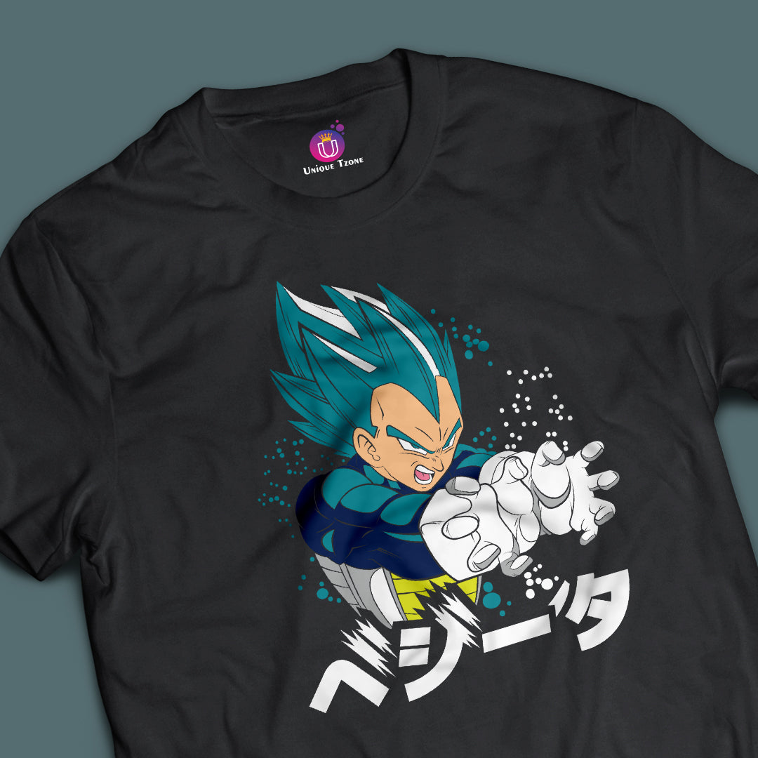 Super Saiyan Vegeta Dragon Ball Z Half Sleeve Unisex Round Neck Anime Tshirt