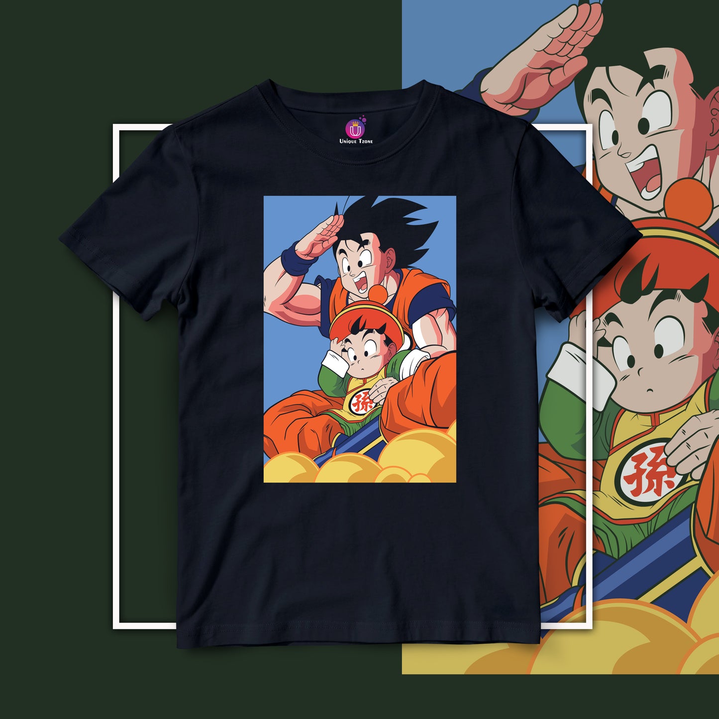Goku And Goten Dragon Ball Z Half Sleeve Round Neck Unisex Anime Tshirt