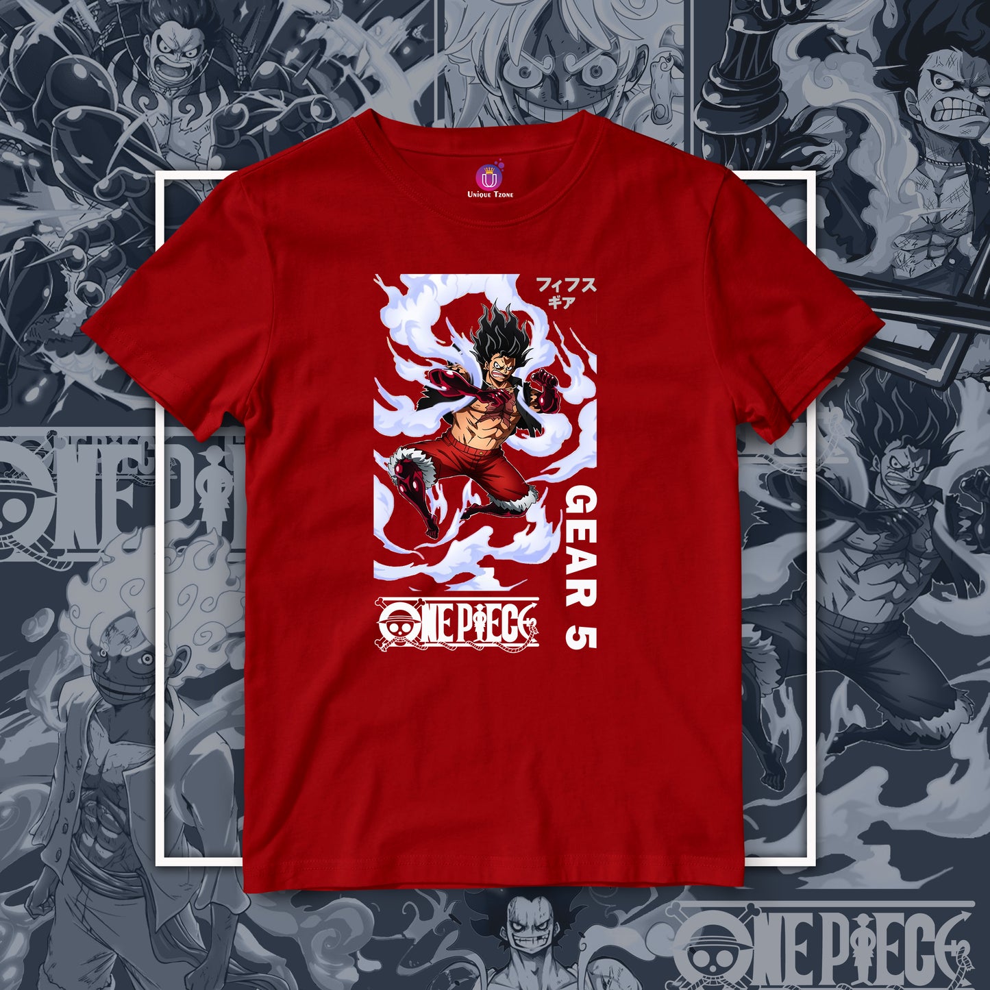 Gear 5 Anime Graphics Half Sleeve Unisex Tshirt