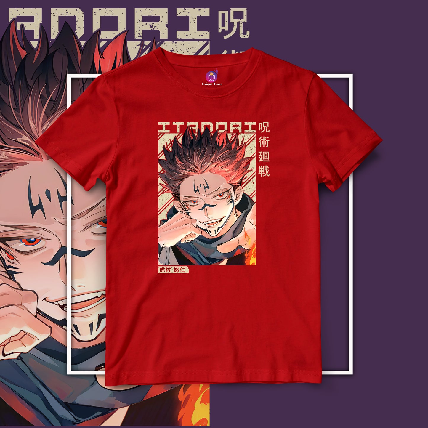 Sukuna Ryomen Jujutsu Kaisen Half Sleeve Unisex Anime Tshirt