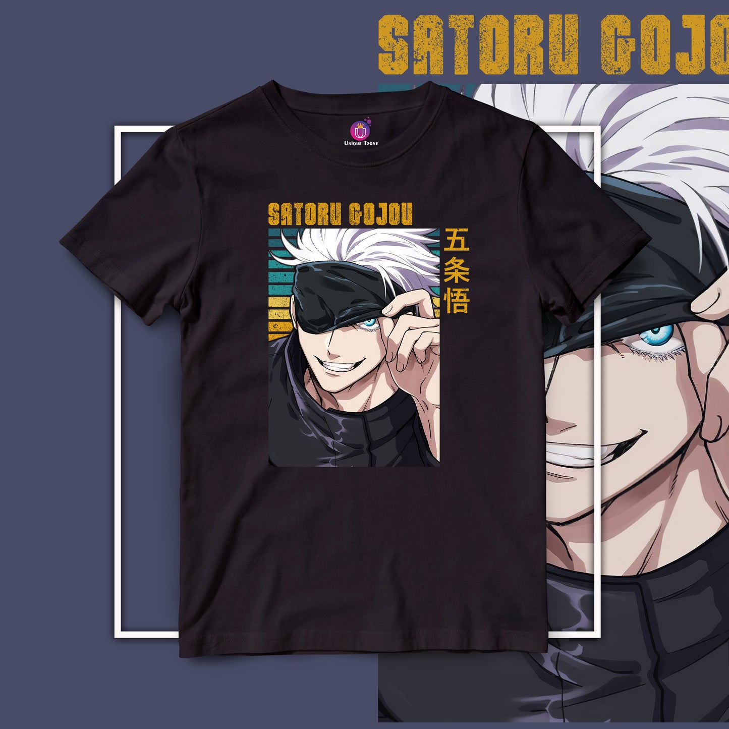 Satoru Gojo Jujutsu Kaisen Anime Graphics Half Sleeve Unisex Tshirt