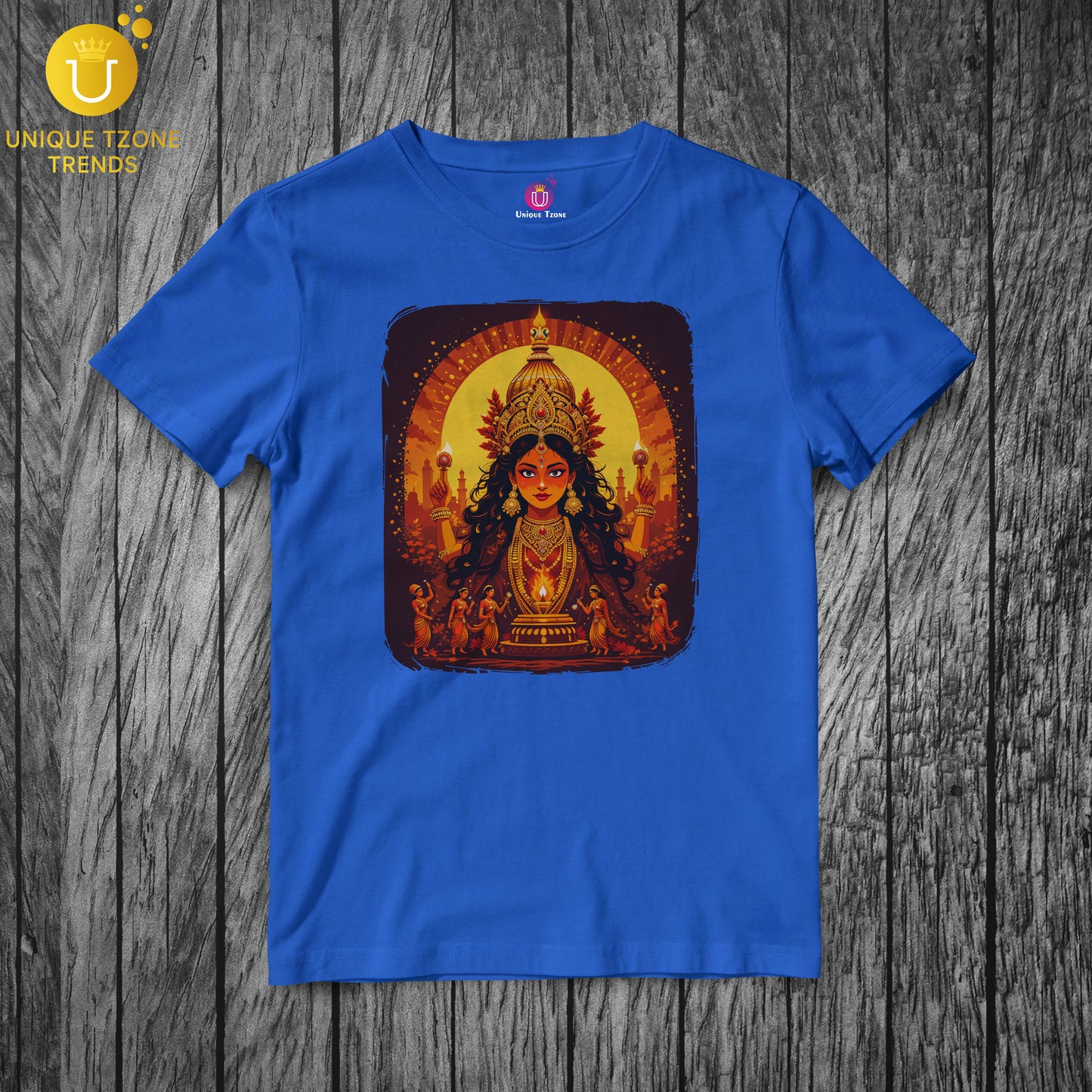 Maa Durga Durgati Nashini Half Sleeve Unisex Pure Cotton Tshirt