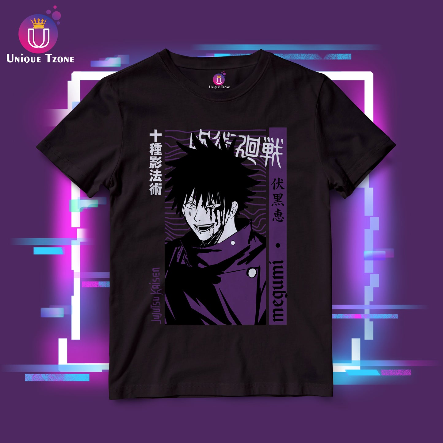 Jujustus Kaisen Anime Graphics Round Neck Half Sleeve Unisex Cotton Tshirt
