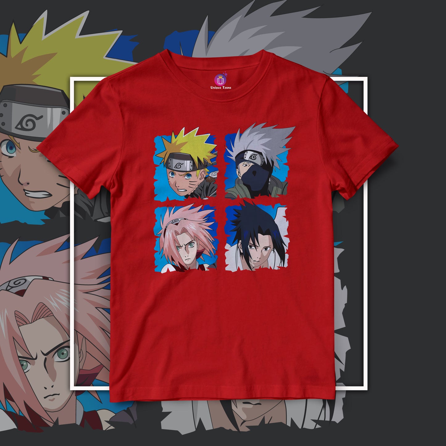 Naruto Mood On Half Sleeve Unisex Anime Graphics Tshirt