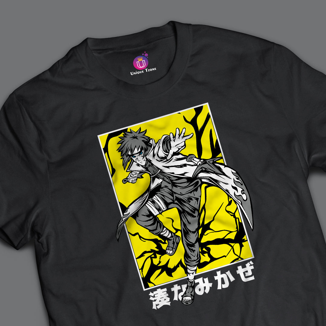 Neji Anime Graphics Half Sleeve Unisex Round Neck Naruto Anime Graphics Tshirt