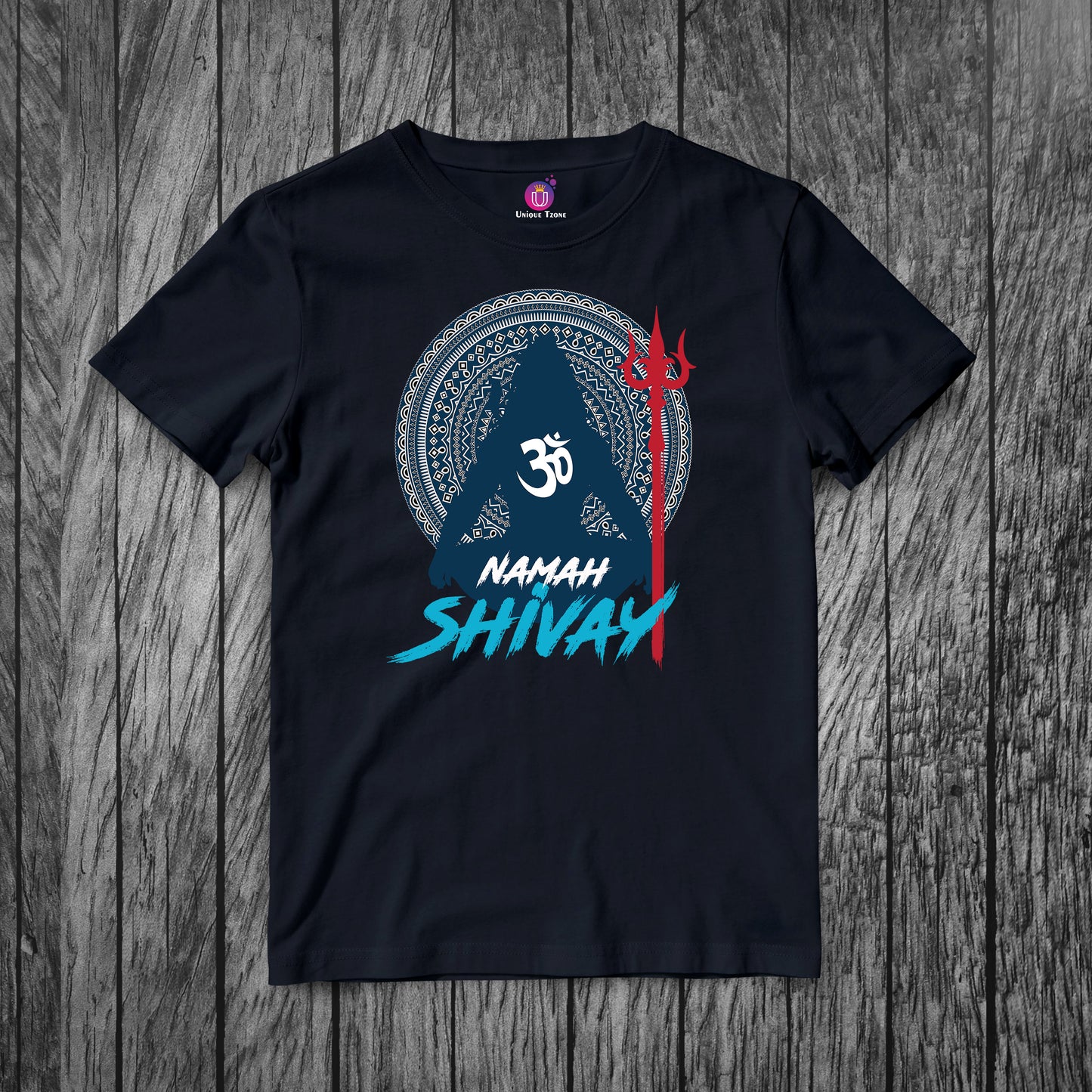 Bholenath Om Namah Shivay Round Neck Half Sleeve Unisex Pure Cotton Tshirt