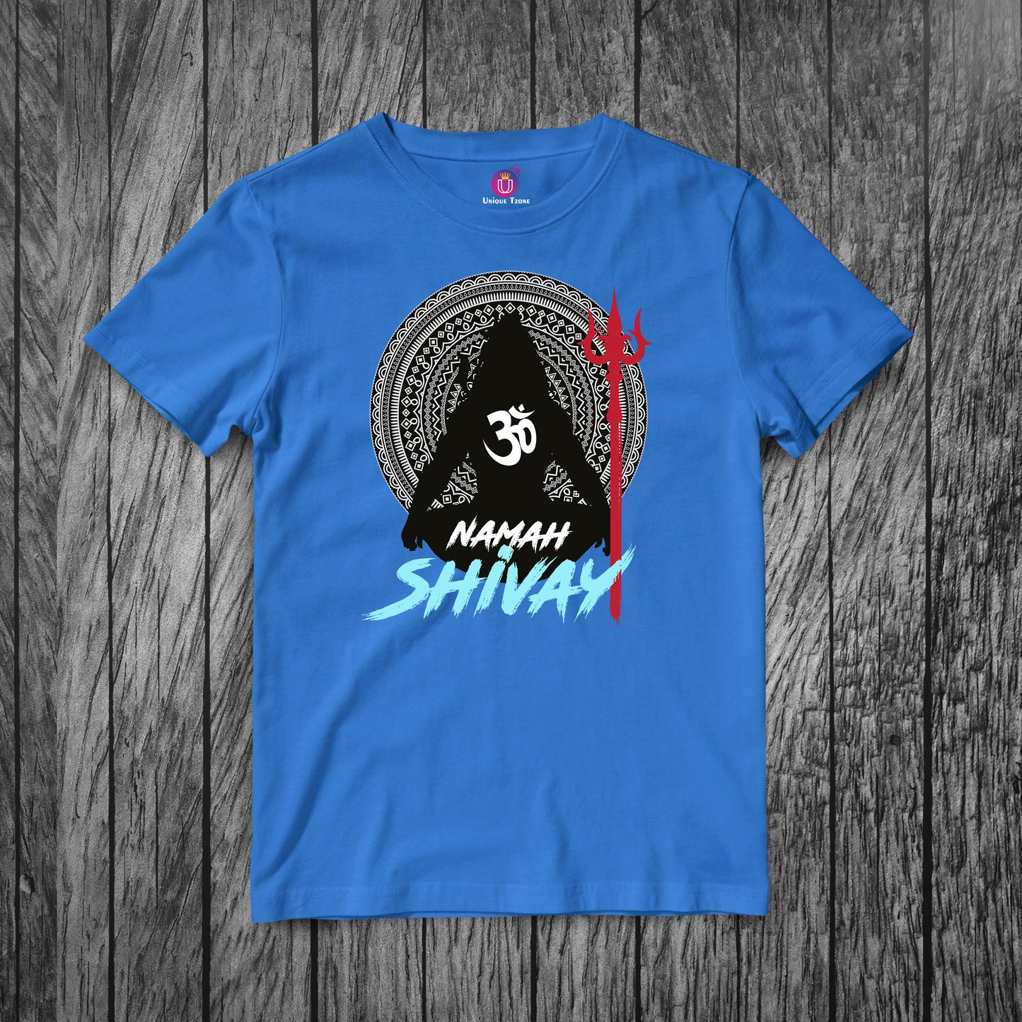 Bholenath Om Namah Shivay Round Neck Half Sleeve Unisex Pure Cotton Tshirt