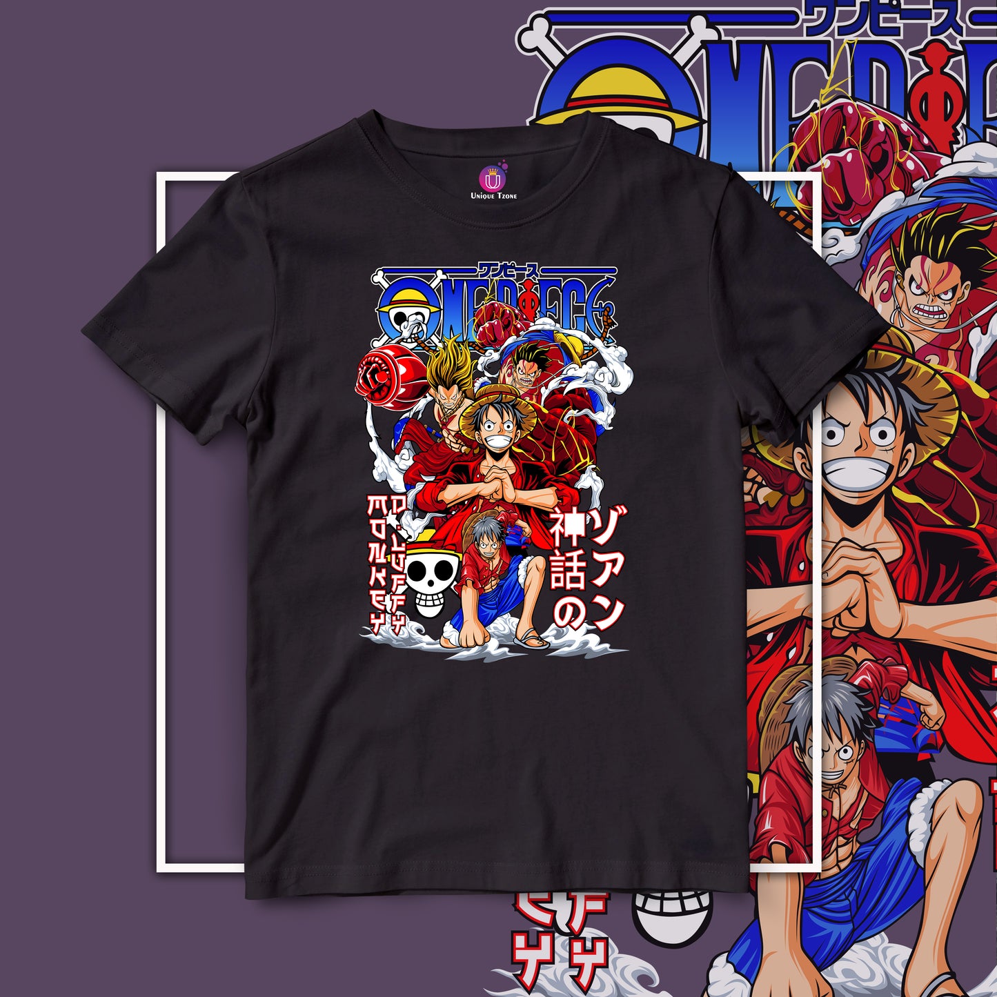 Don't Underestimate With LUffy One Piece Anime Graphics Half Sleeve Unisex Round Neck Cotton Tshirt