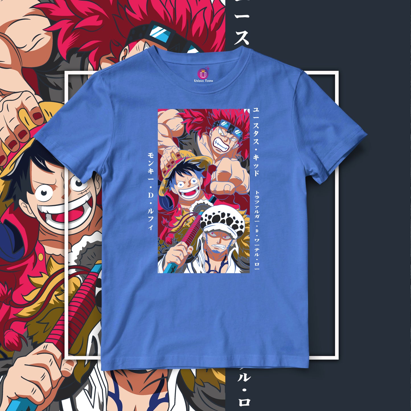 One Piece Luffy Half Sleeve Unisex Anime Tshirt