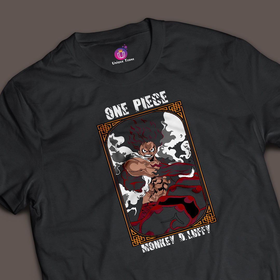 Pirate Luffy One Piece Anime Graphics Half Sleeve Round Neck Unisex Tshirt