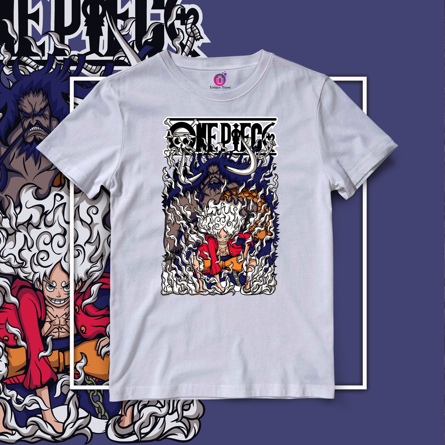Kaido One Piece Anime Graphics Half Sleeve Round Neck Unisex Tshirt