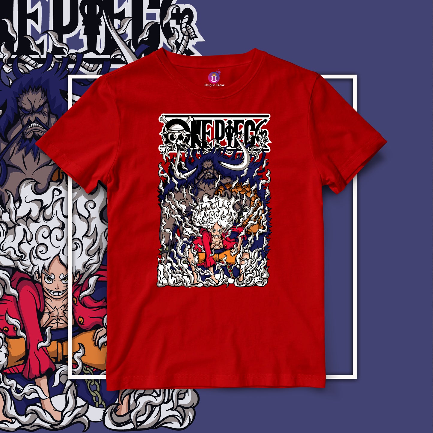 Kaido One Piece Anime Graphics Half Sleeve Round Neck Unisex Tshirt