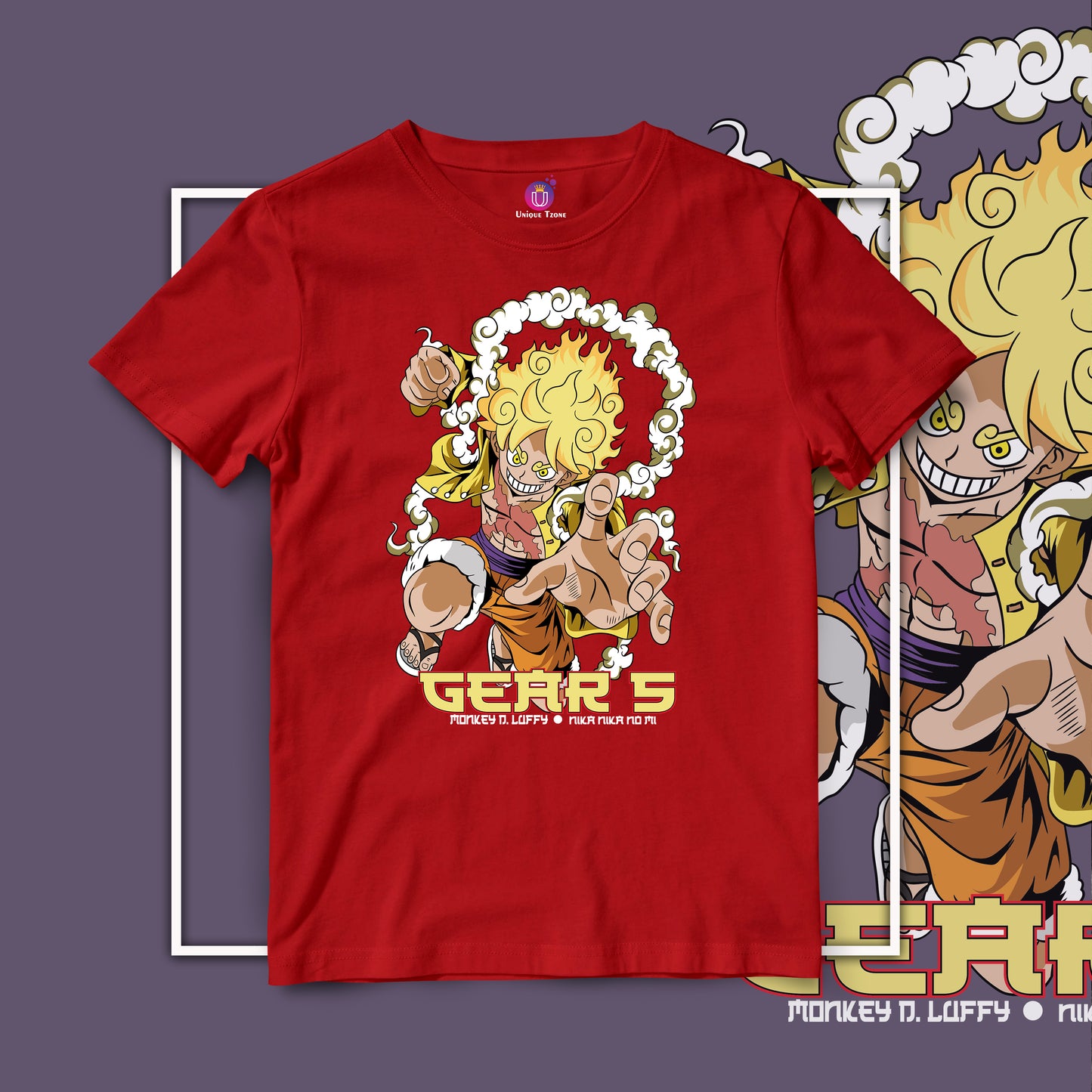 Gear 5th Monkey D Luffy Half Sleeve Unisex Anime Tshirt