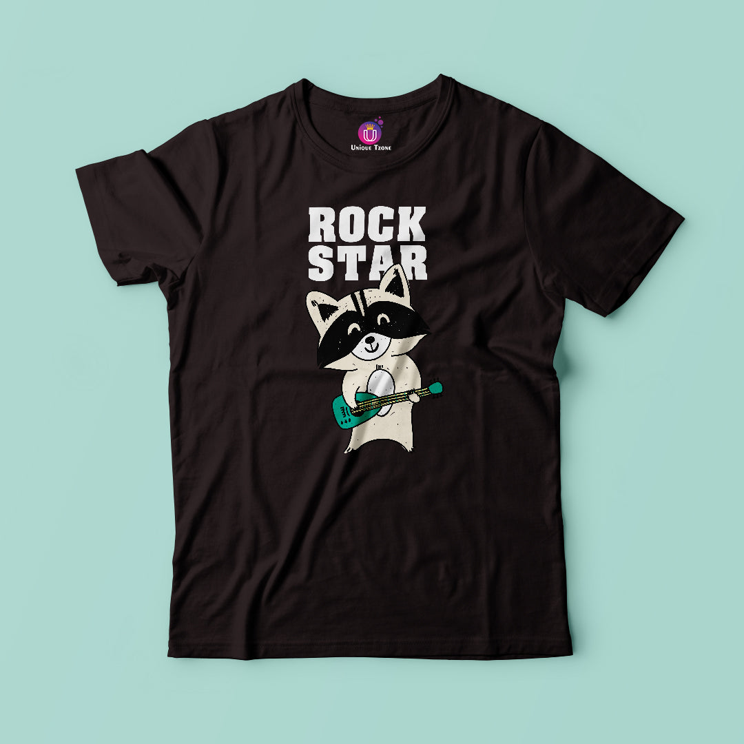 Women Round Neck Rock Star Half Sleeve Pure Cotton Tshirt