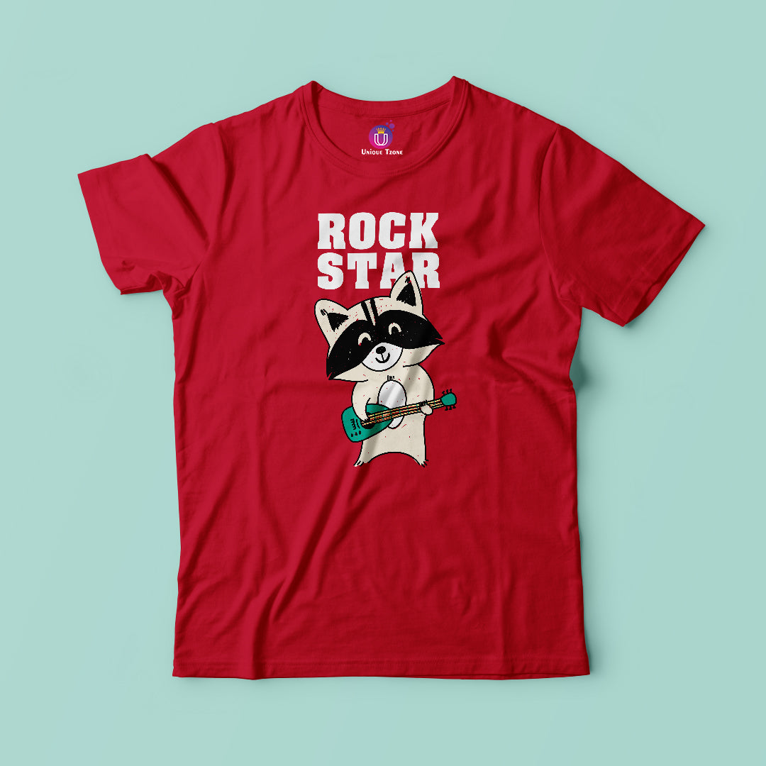 Women Round Neck Rock Star Half Sleeve Pure Cotton Tshirt