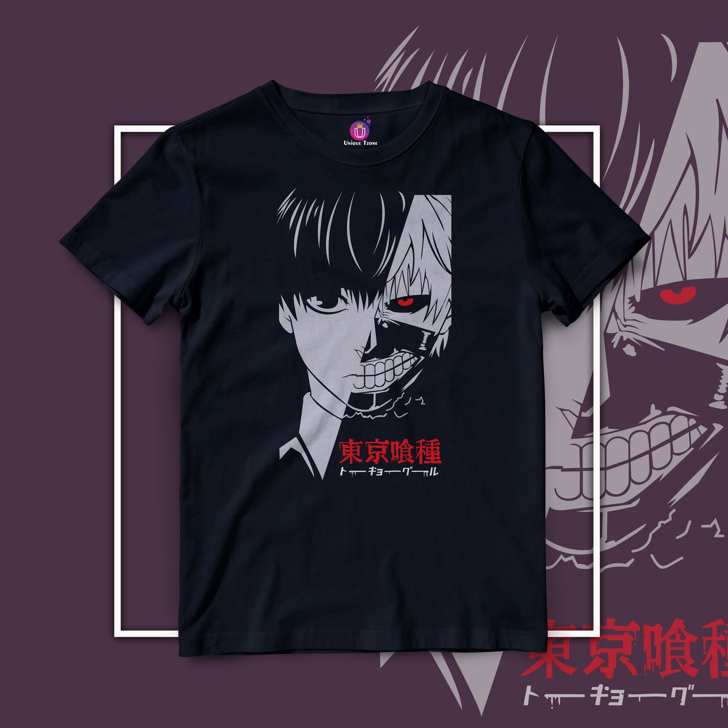 Ken Kenaki Anime Graphics Half Sleeve Unisex Round Neck Cotton Tshirt