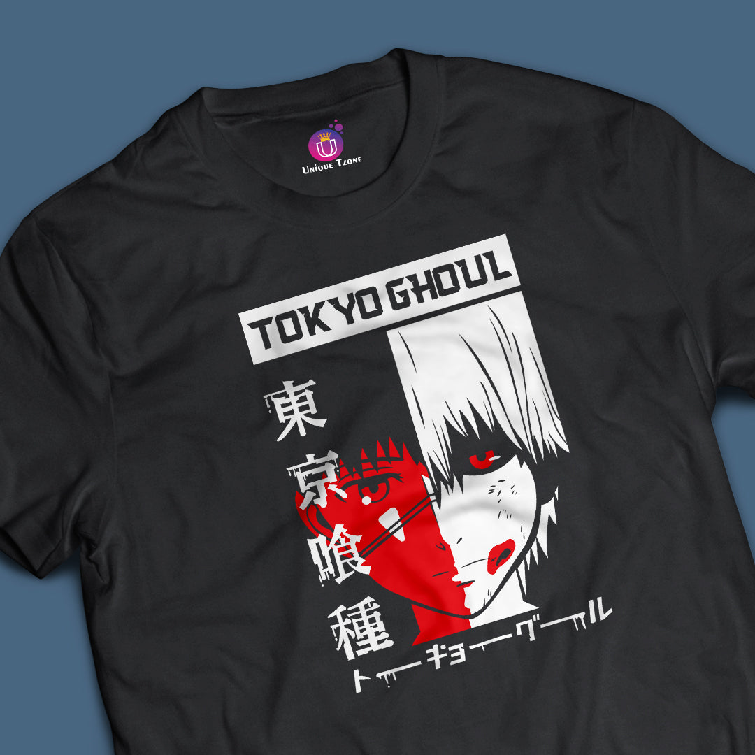 Ken Kenaki Anime Graphics Half Sleeve Unisex Round Neck Cotton Tshirt