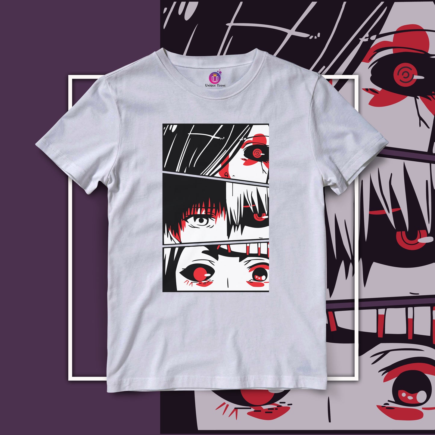 Tokyo Ghoul Half Sleeve Unisex Anime Graphics Tshirt