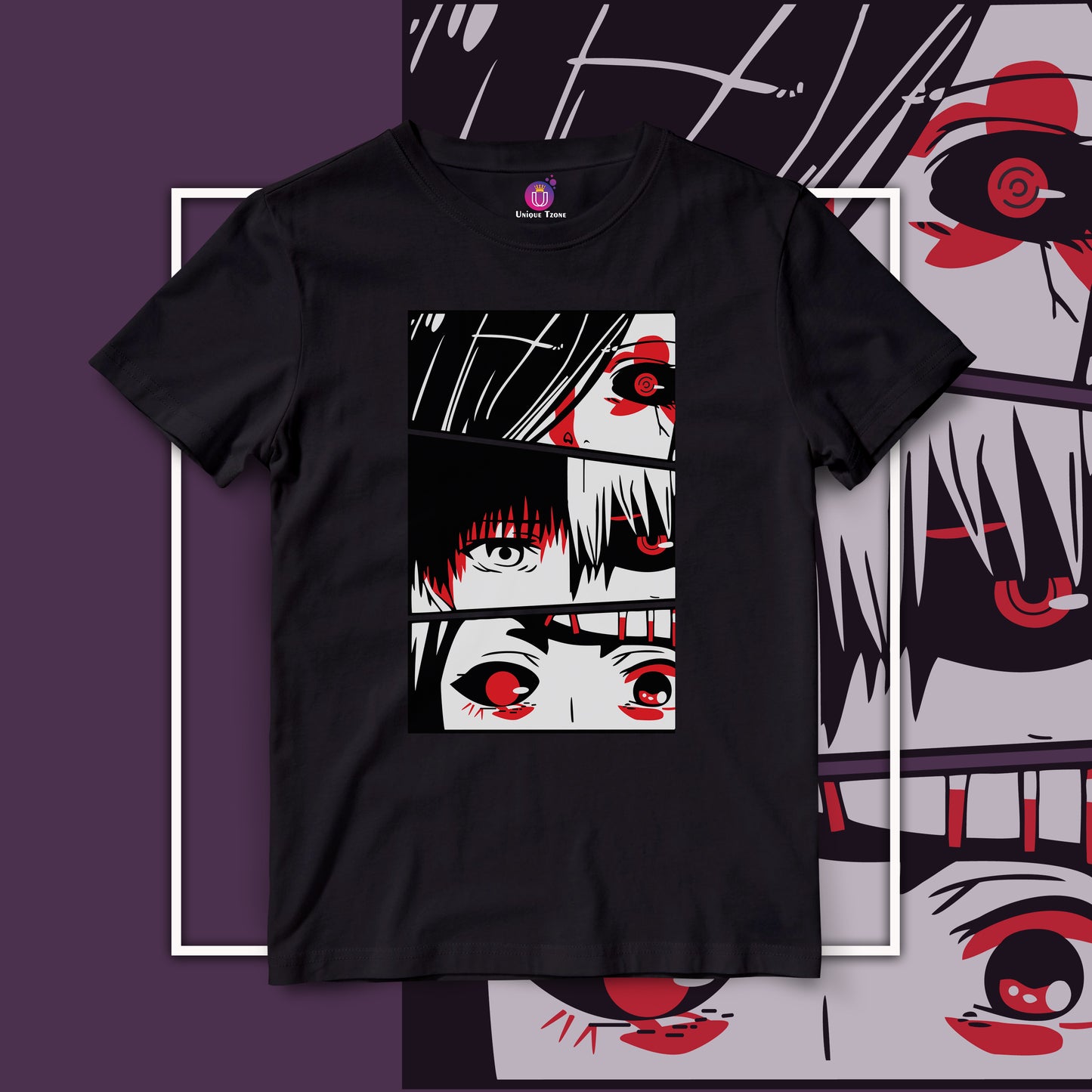 Tokyo Ghoul Half Sleeve Unisex Anime Graphics Tshirt