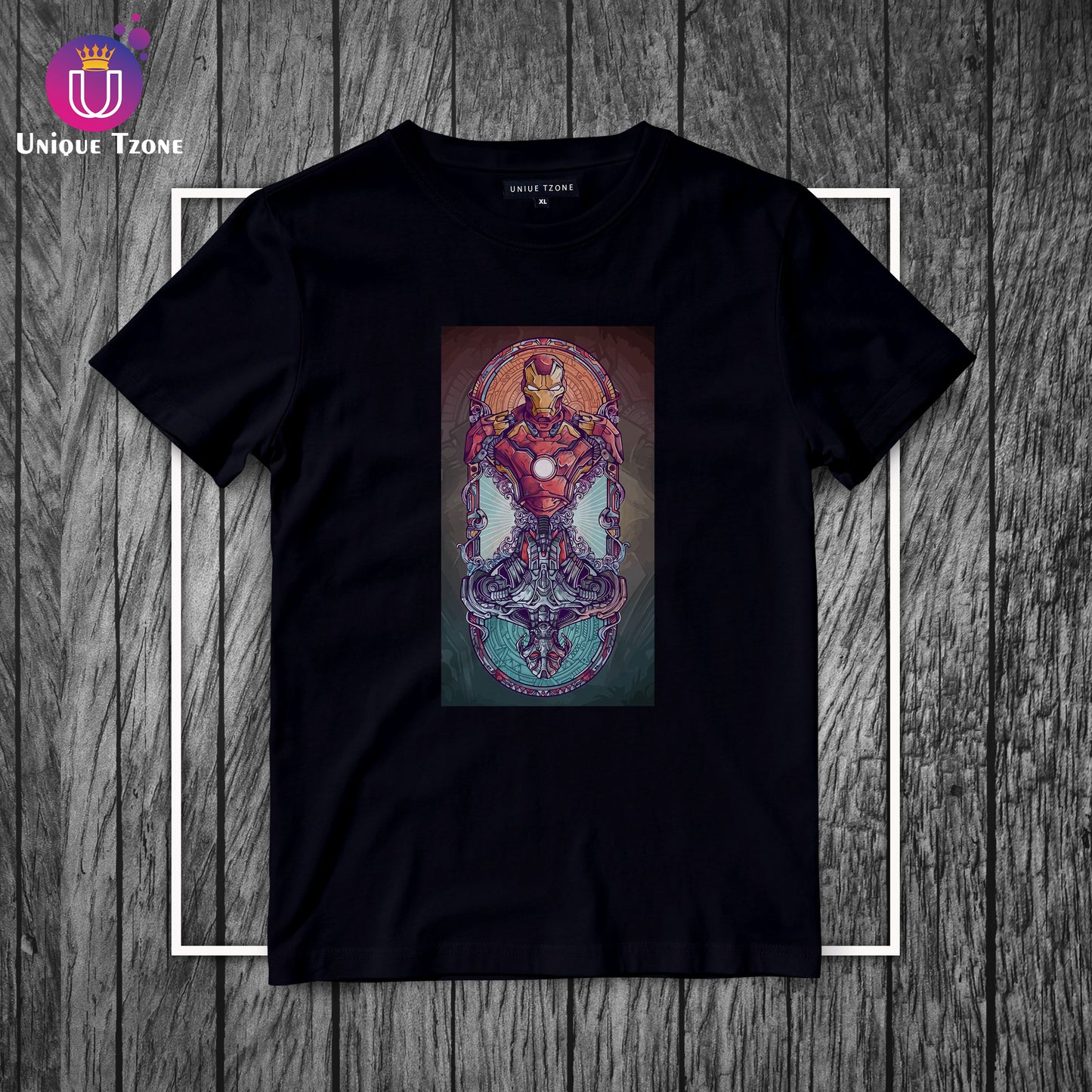 Iron Ultron Black Round Neck Half Sleeve Marvel's Cotton T-shirt