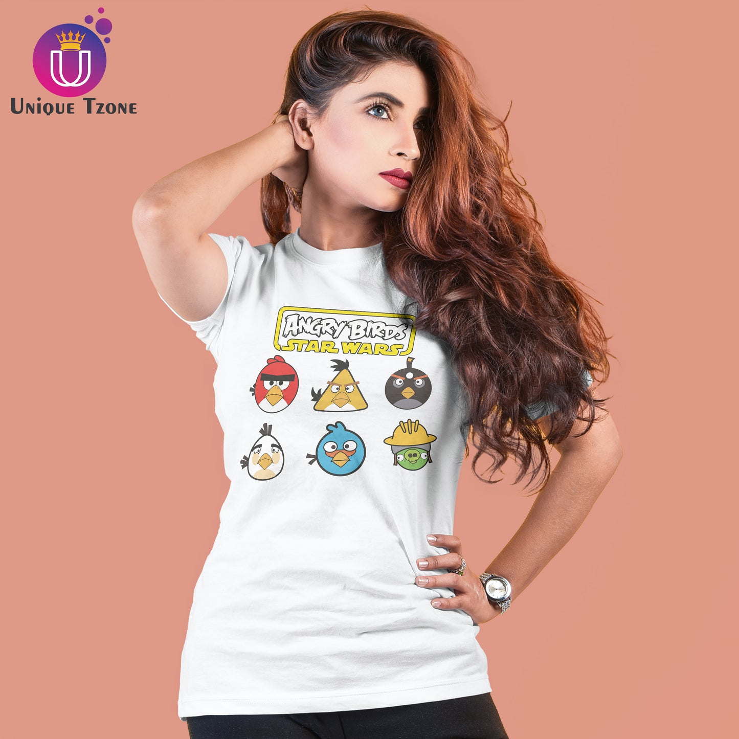Angry Birds Half Sleeve Round Neck Cotton T-shirt