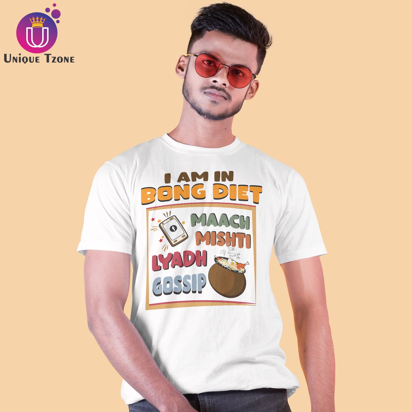 I Am In Bong Diet Half Sleeve Round Neck Unisex Cotton Tshirt