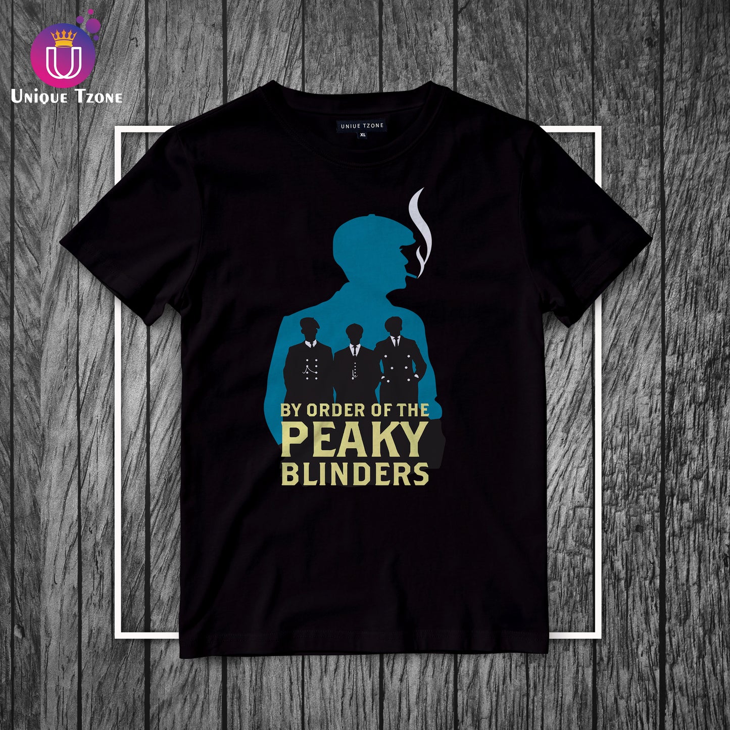 By Order Of The Peaky Blinders Round Neck Mafia Black Cotton T-shirt
