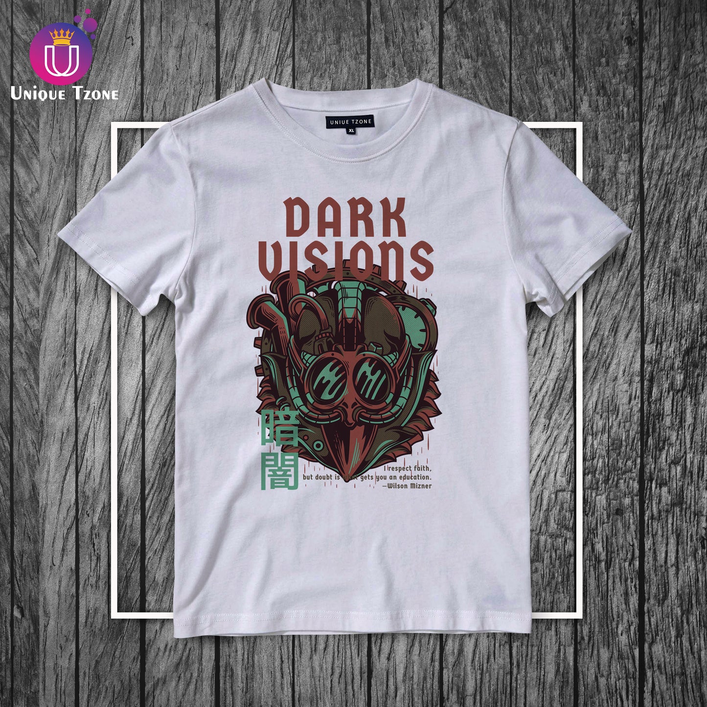 Dark Visions Urban Graphics Round Neck Half Sleeve Cotton T-shirt
