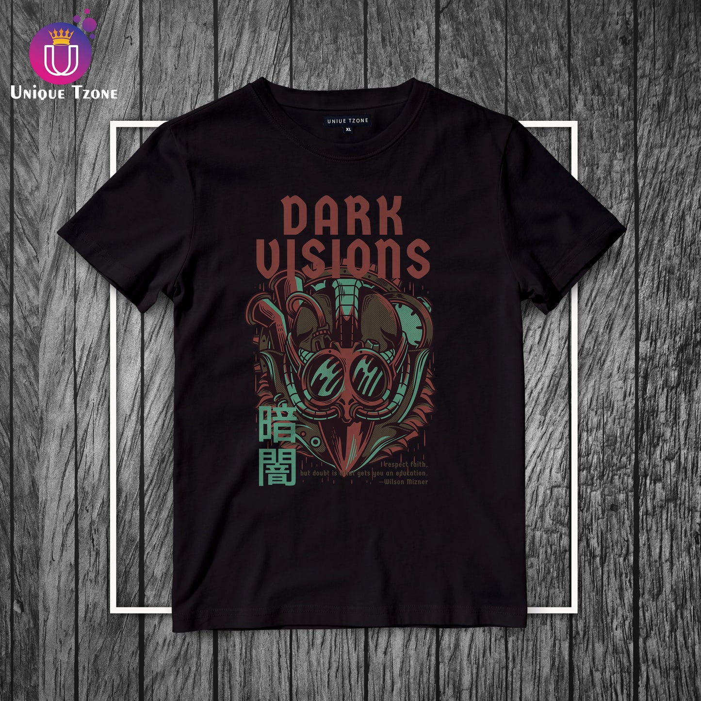 Dark Visions Urban Graphics Round Neck Half Sleeve Cotton T-shirt
