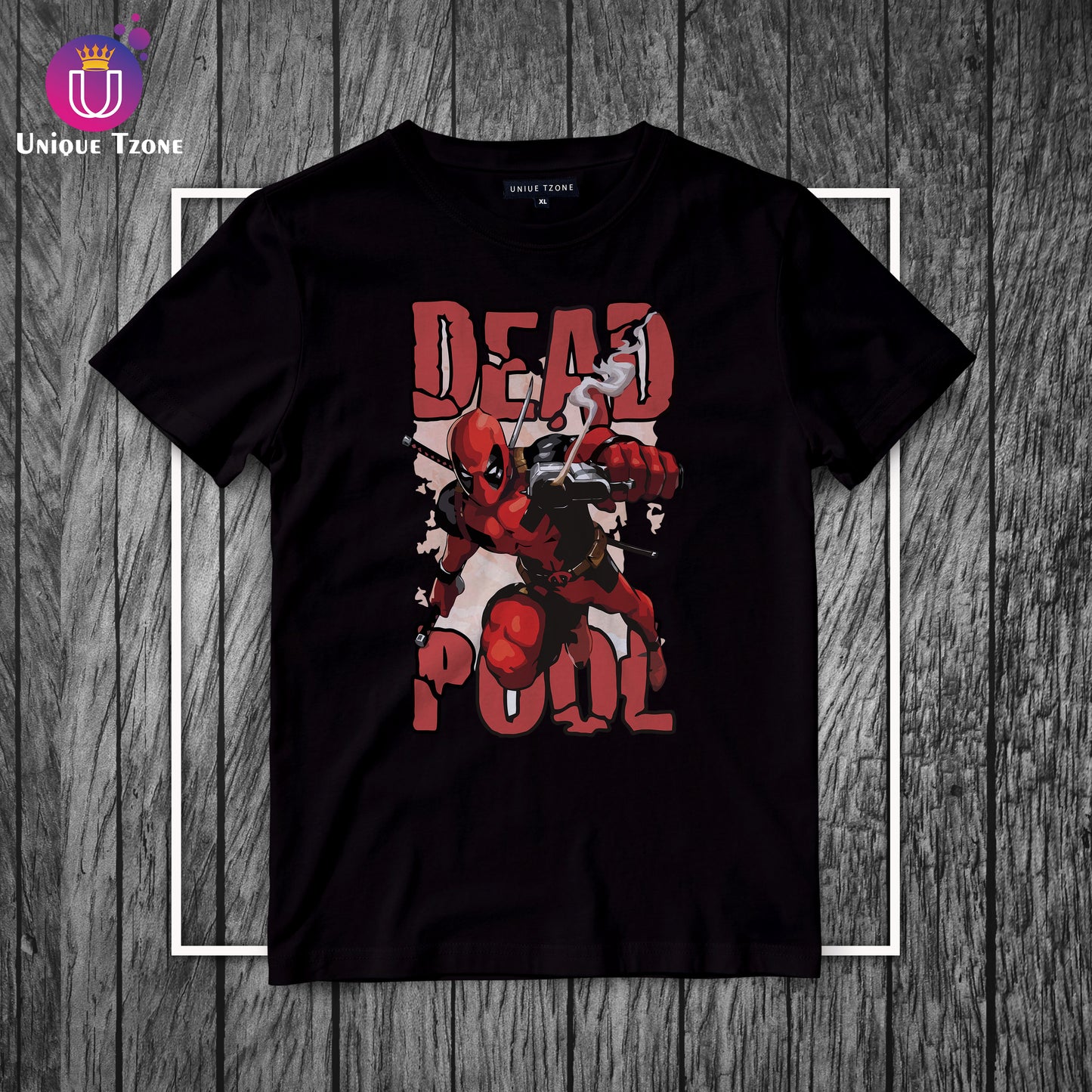 Dead Pool Badass Marvel Round Neck Half Sleeve Cotton T-shirt