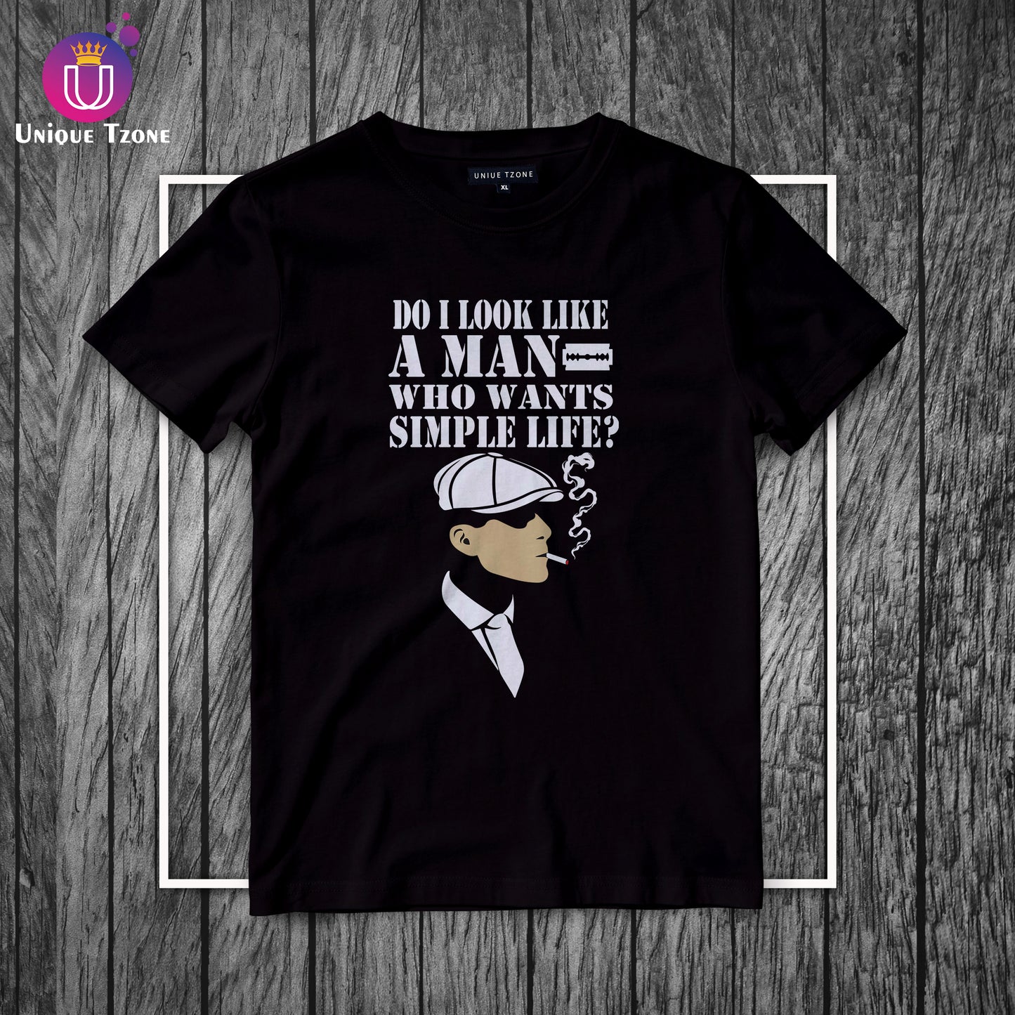 Do I Look Like A Man Peaky Blinder's Half Sleeve Round Neck Cotton T-shirt