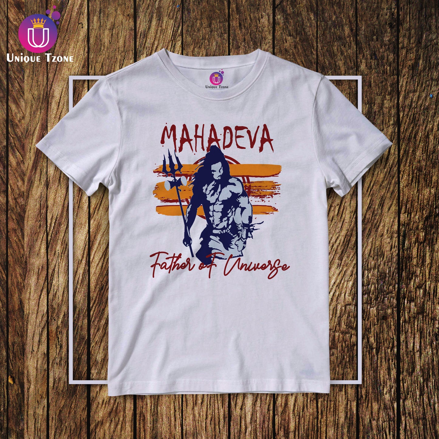 Mahadeva : The Father of Universe Round Neck Half Sleeve Cotton T-shirt