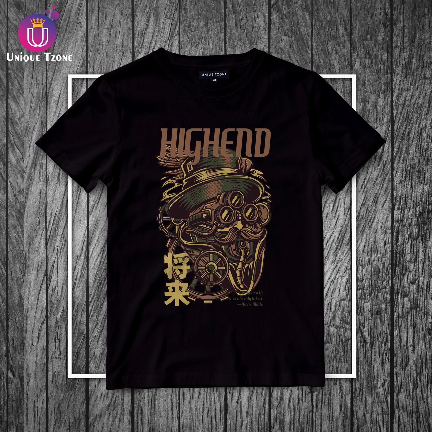 High-End Urban Graphics Round Neck Half Sleeve Cotton T-shirt