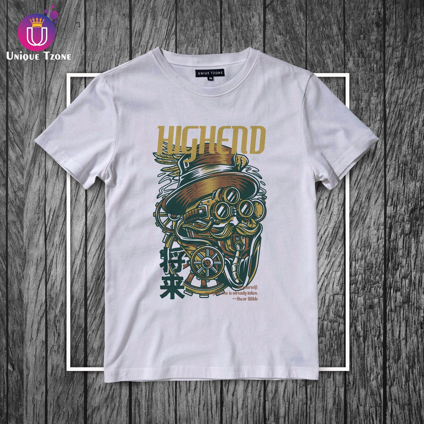 High-End Urban Graphics Round Neck Half Sleeve Cotton T-shirt