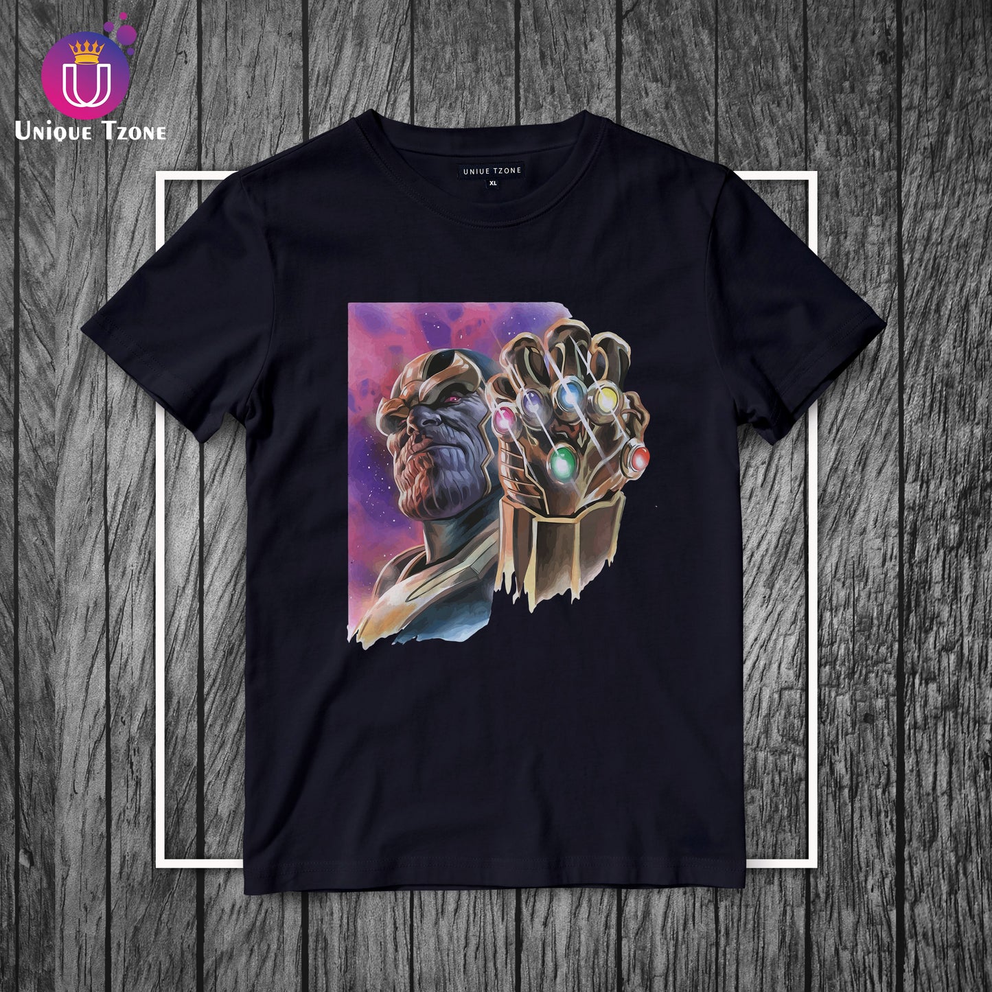 Thanos Infinity Stones Round Neck Half Sleeve Marvel Cotton T-shirt