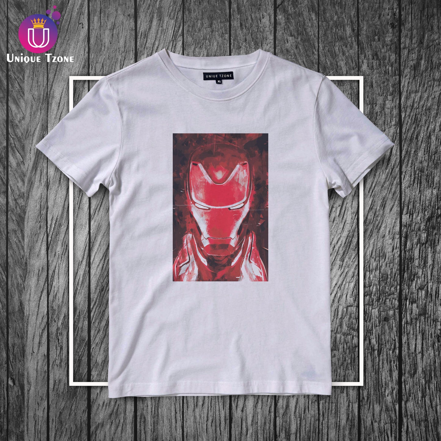 Iron Face Round Neck Half Sleeve Marvel's Cotton T-shirt