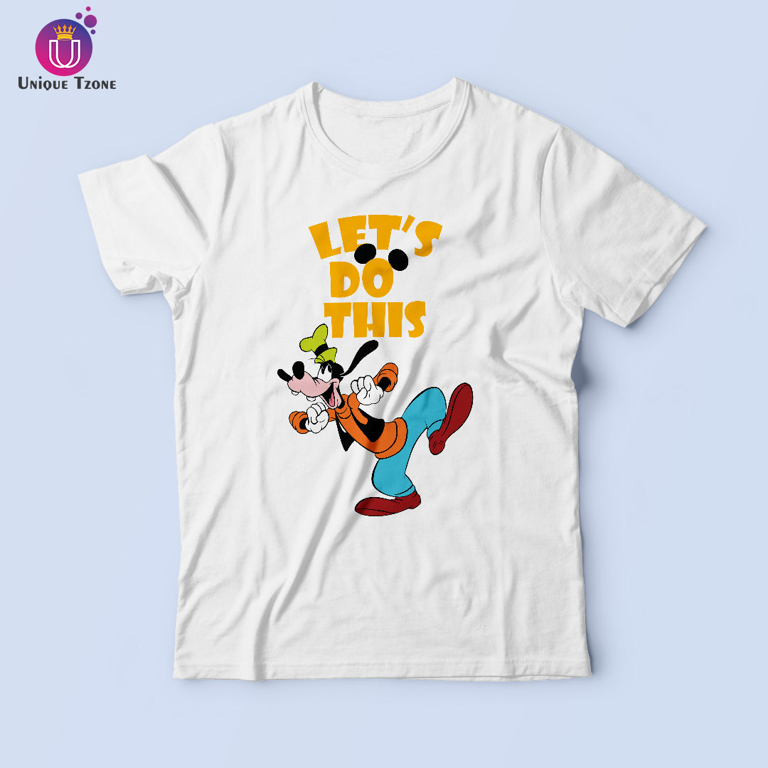 Lets Do This Disney Round Neck Pure Cotton Half Sleeve T-shirt