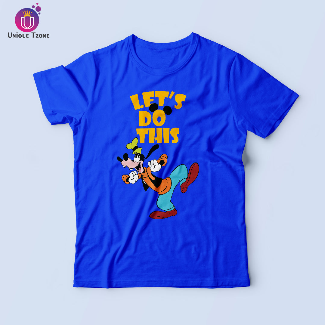 Lets Do This Disney Round Neck Pure Cotton Half Sleeve T-shirt
