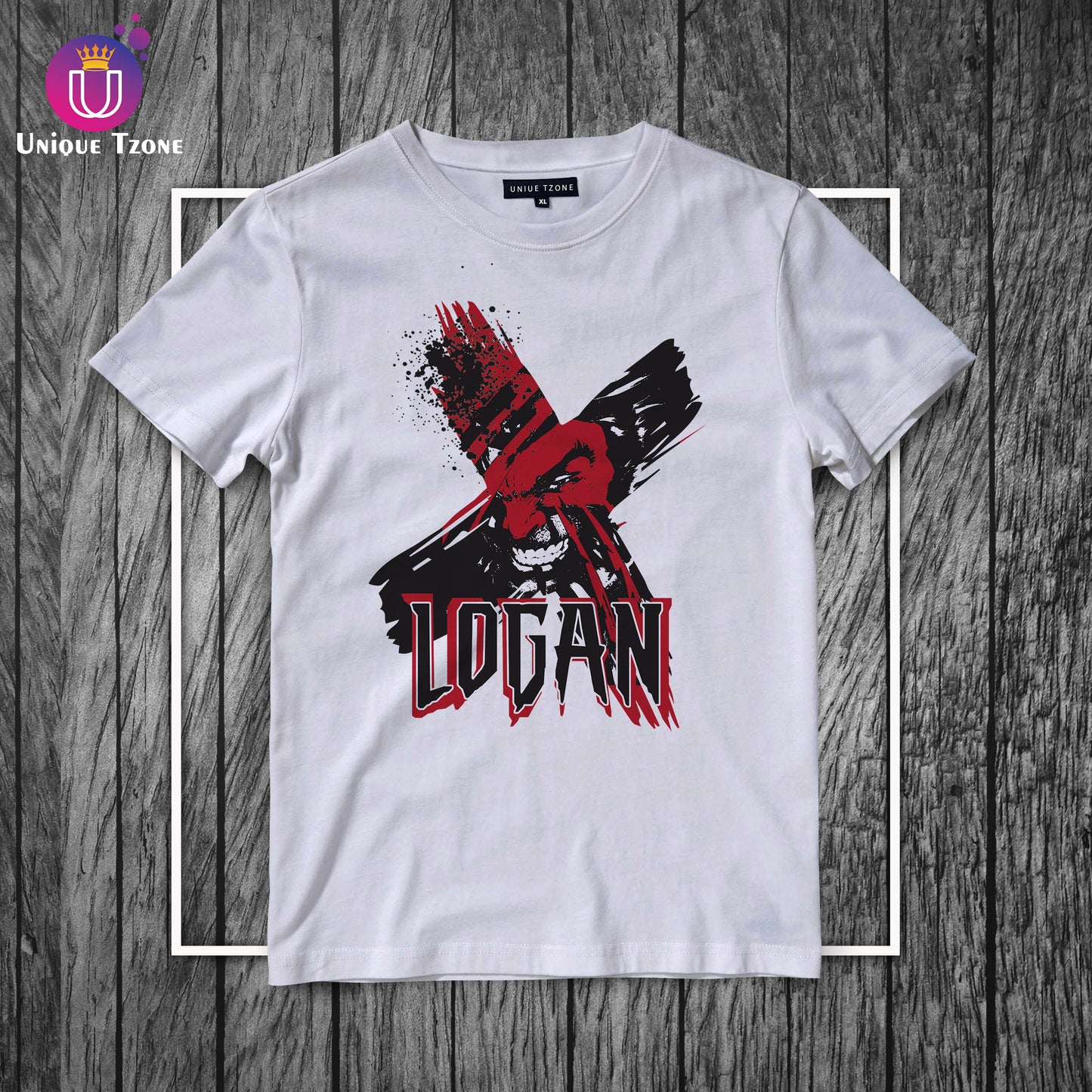 Logan Men's Cotton Graphics Half Sleeve Round Neck T-shirt