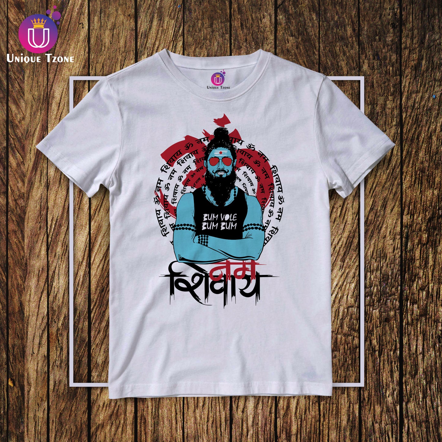 Om Namah Shivaya Shiva's Graphics Round Neck Half Sleeve Cotton T-shirt